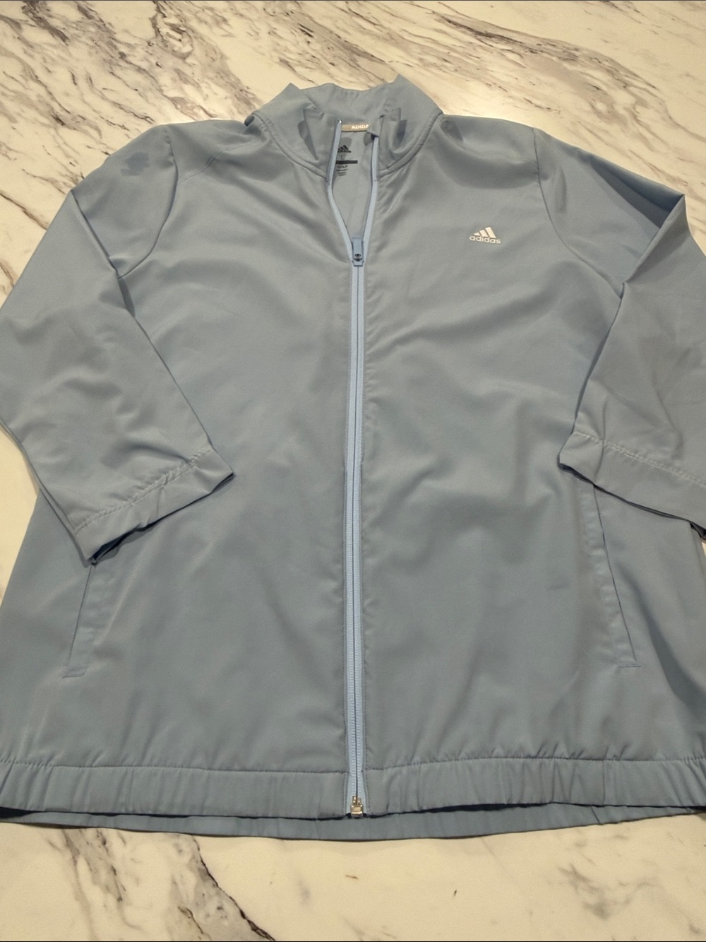 adidas Light Blue Full-Zip golf Jacket